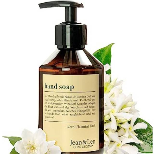 Neroli & Jasmine Hand Soap, Gently Cleans Hands, Liquid Soap in Pump Dispenser for Pure and Nourished Hands, Charming Fragrance, No Parabens, Silicone