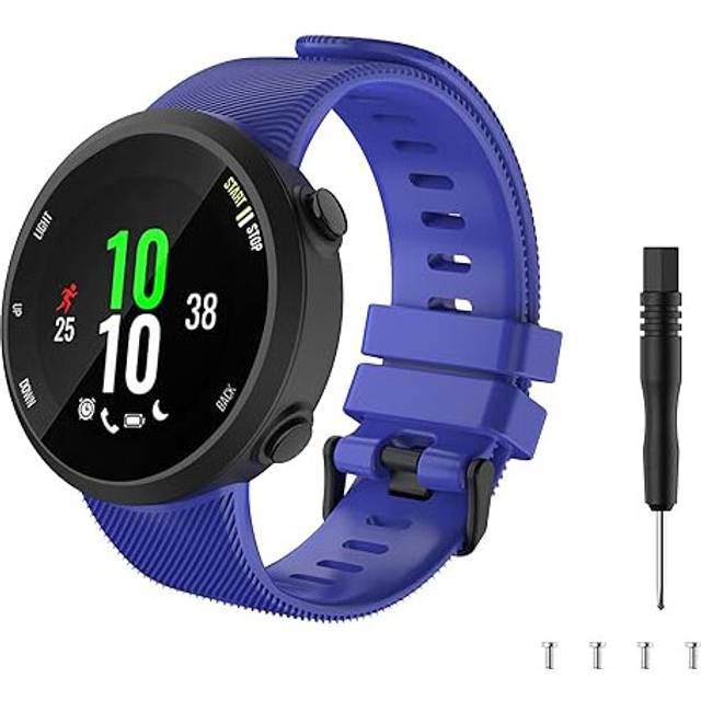 Band Compatible with Garmin Forerunner 45, Soft Silicone Band Adjustable Replacement Watch Strap Fit Garmin Forerunner 45, Blue