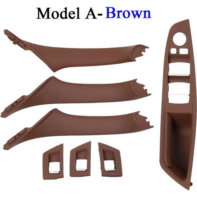 (Model A Brown) Original Rhd Window Switch Panel Interior Door Handle Panel Set For Bmw