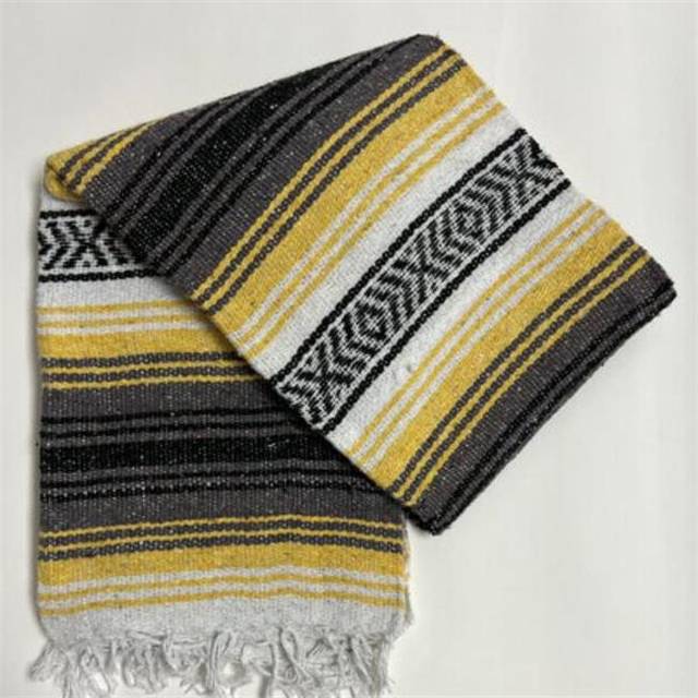 Maxam GFMBLLEMON 72 x 48 in. Handwoven Mexican Blanket, Lemon
