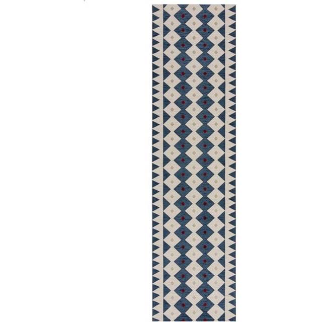 Byron Tile Geometric Runner - Blue
