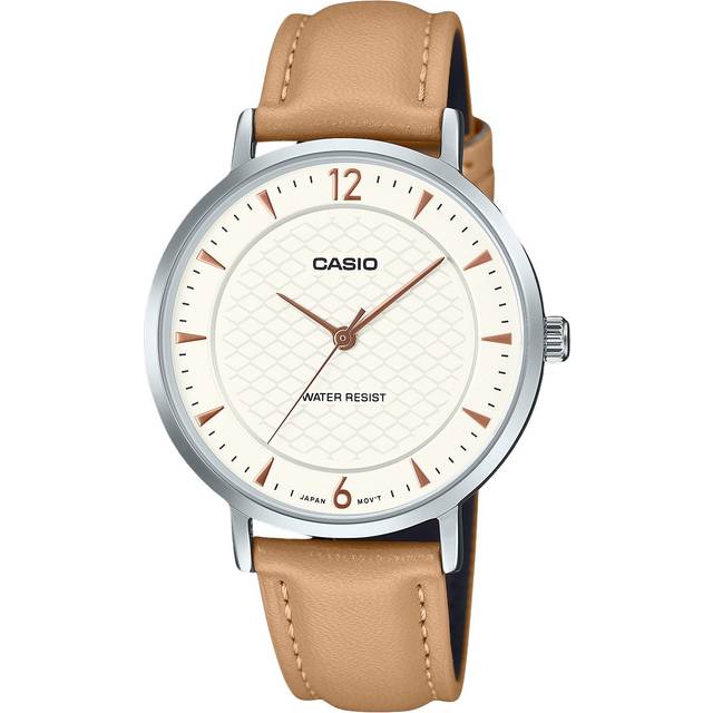 Casio Standard Analog Leather Strap Cream Dial Quartz LTP-VT04L-7A1 Women's Watch