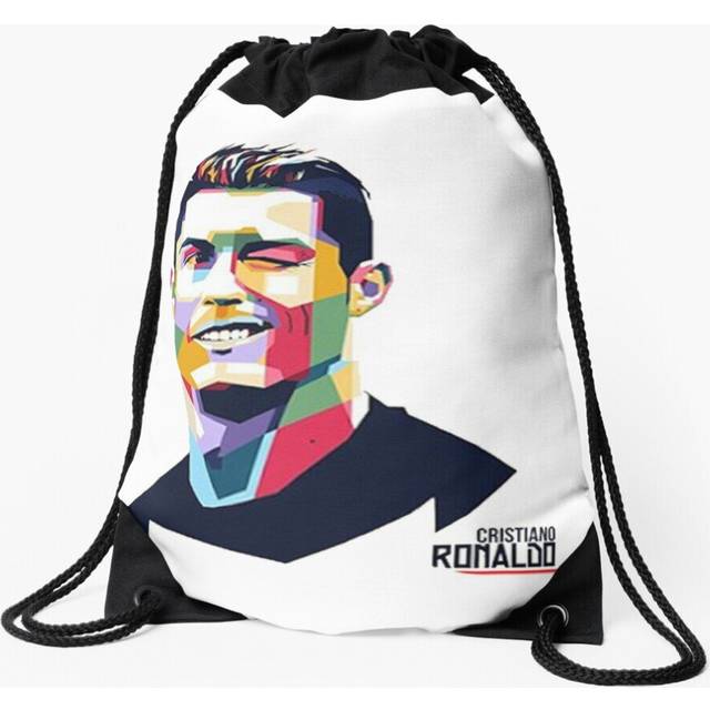 Drawstring Bag Cristian Ronaldo the best football player in the world art for fans Sport Gym Shoe Backpack