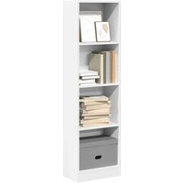 Bookcase White 31x24x77 cm Engineered Wood - One Size