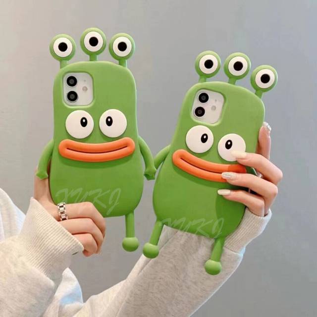 Super Cute 3D Frog Silicon Case For iPhone 11 12 13 14 15 Pro Max/X/XS/XR Cover--For iPhone 14