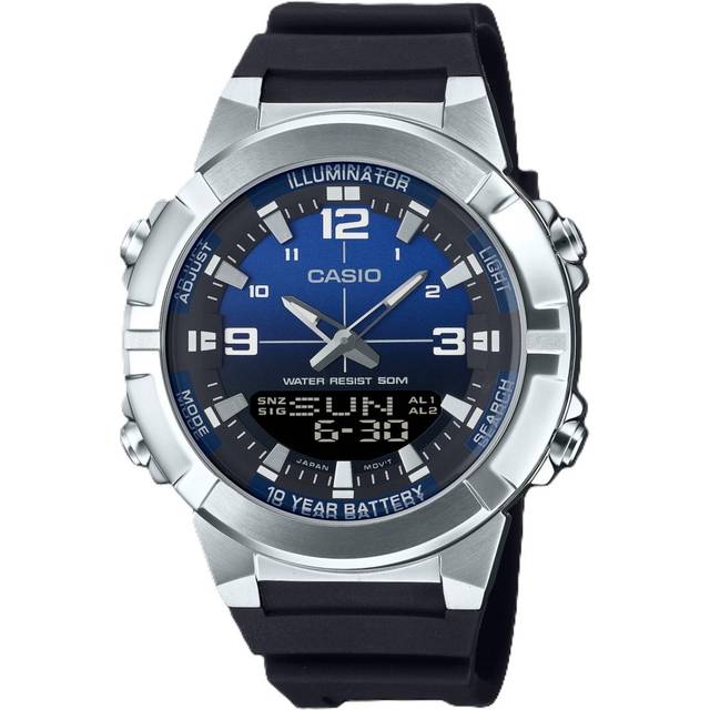 Casio Analog Digital Combination Resin Strap Blue Dial Quartz AMW-870A-2AV Men's Watch