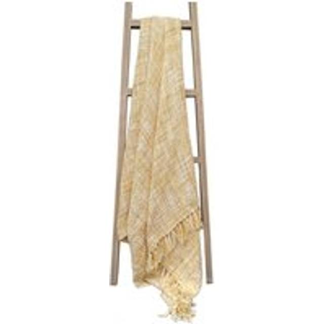 French Tonal Chenille Throw in Ochre - Mustard - 228cm x 254cm