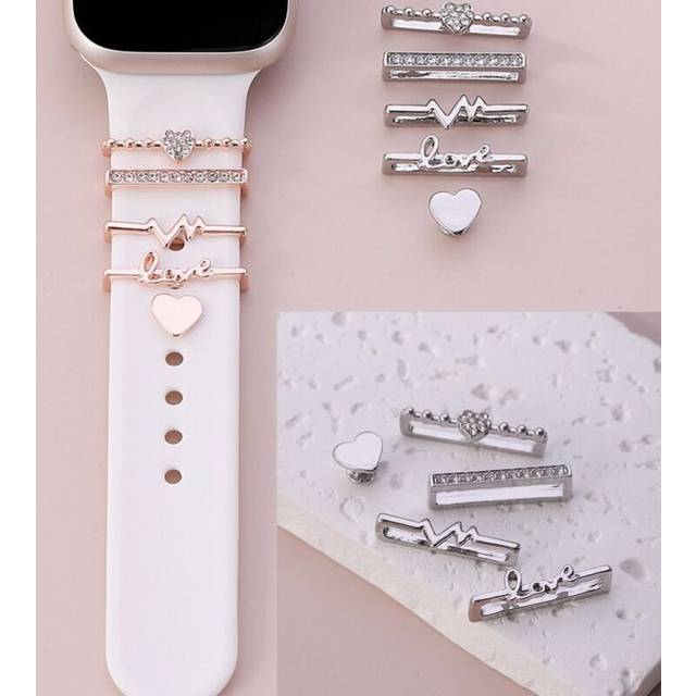 Alloy decorative ring strap accessories for apple watch band women