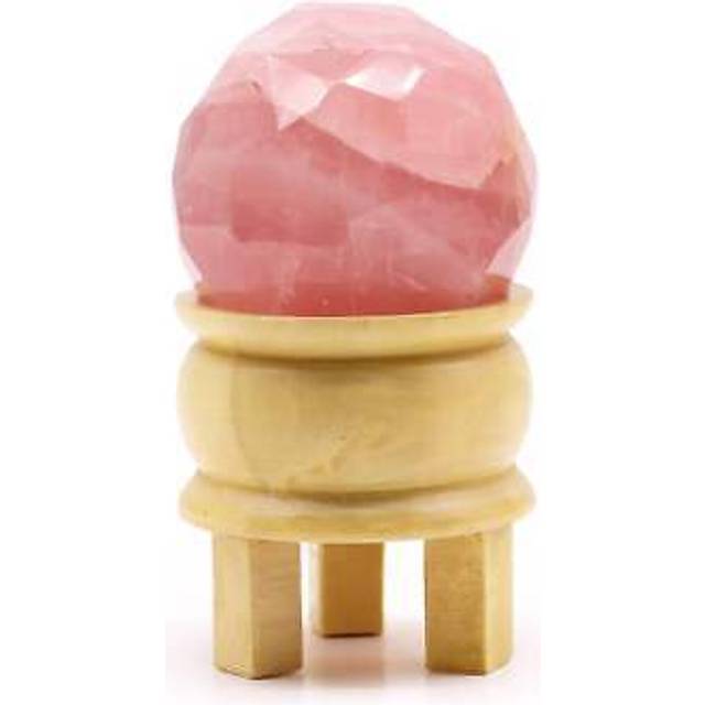 Gemstone Faceted Healing Ball & Stand - Rose Quartz