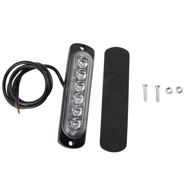 12V-24V 6LED Light Flash Emergency Car Vehicle Warning Strobe Flashing Blue