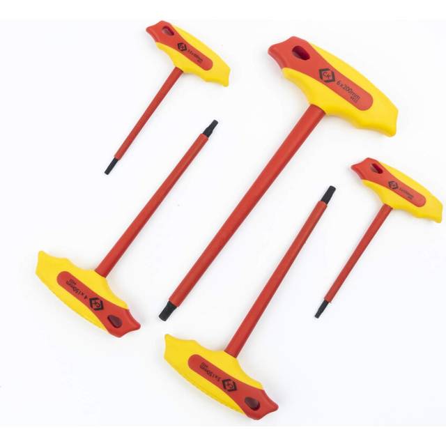 C.K T4422 Insulated T-Handle Hex Key Set, 5-pcs