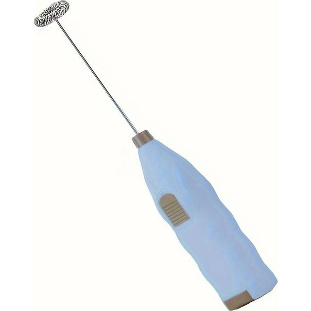 (Blue) 1pc Handheld Electric Mixer, Mini Stainless Steel Egg Beater for Coffee, Milk Tea, Kitchen Small Appliance