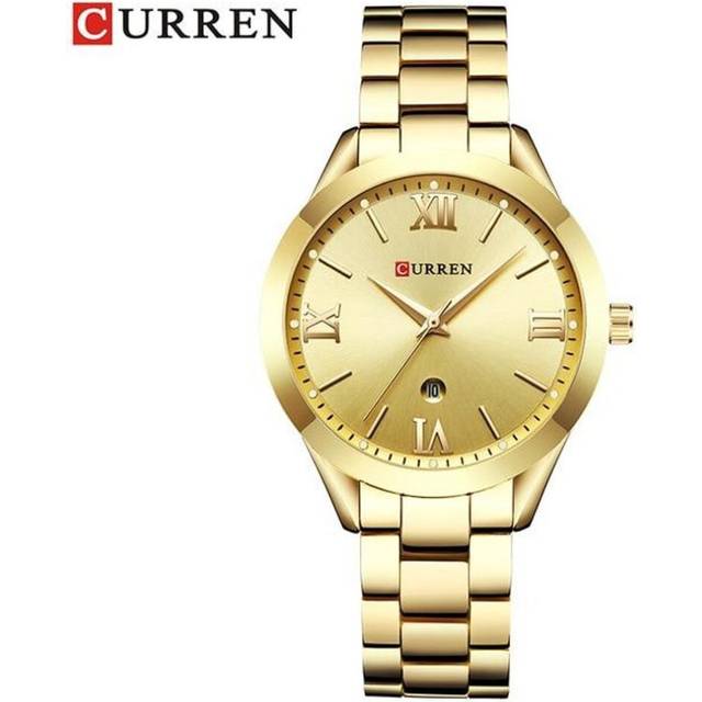 CURREN 9007 Women Quartz Movement Watch Analog Auto Date Simple Wrist Watch