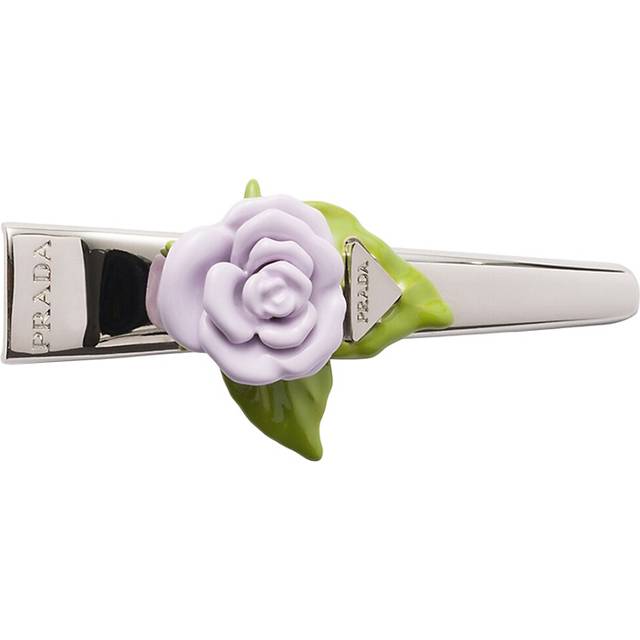Enamelled metal hair clip