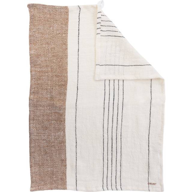 ERNST Ernst kitchen towel half linen 47x70 cm Multirand white