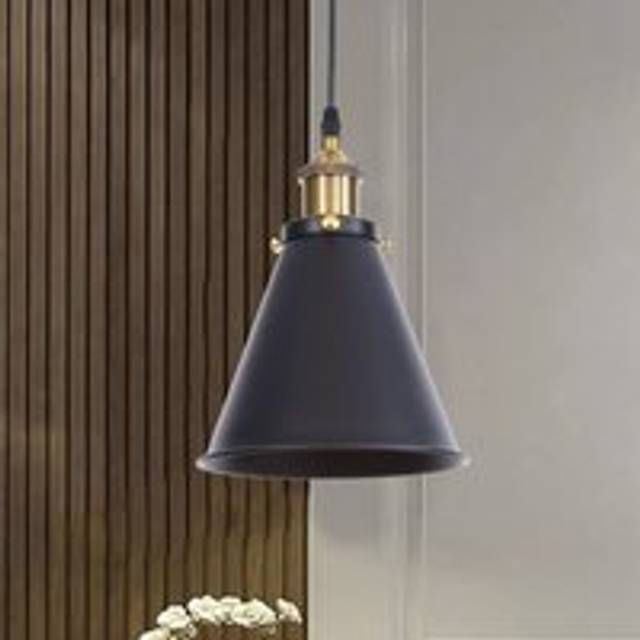 Vintage Retro Ceiling Corn Pendant Light Shade gold holder ~2887