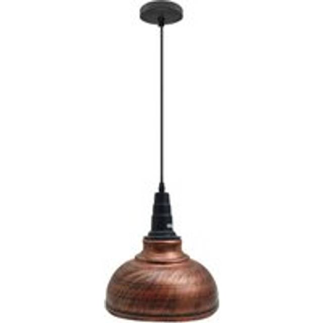 Curvy Pendant Lighting Metal Industrial Vintage Hanging Ceiling~1587 - Rustic Red
