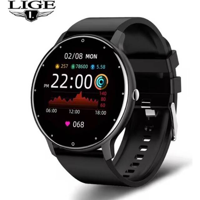 (Black) LIGE BW0223 Smart Watch