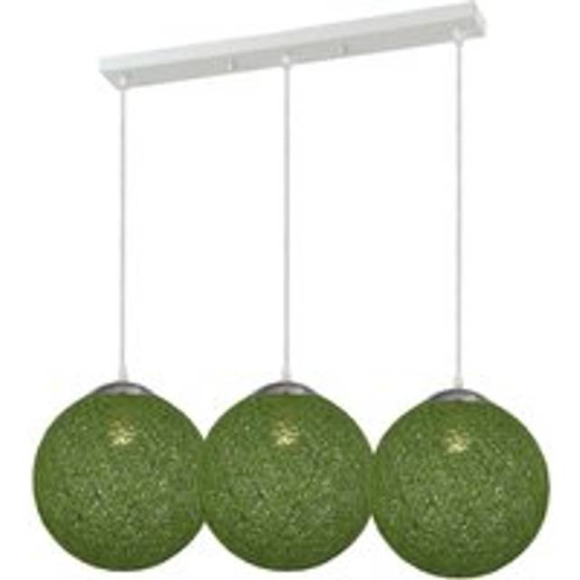 Green Chandeliers Ceiling Lights Nordic Creative Round Hemp Ball Hand Woven Rattan~1880