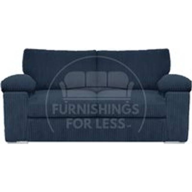Delta Large Fabric 2 Seater Sofa With Padded Arms Jumbo Cord - Blue - One Size