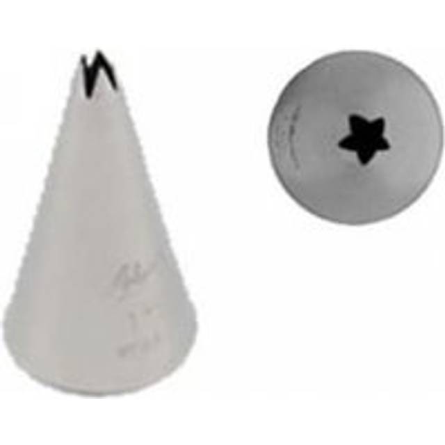 No.15 Small 5 Point Open Star Metal Piping Nozzle - Grey