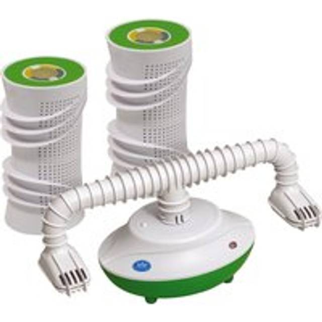 2x Rechargeable Dehumidifiers with Recharge Station & Shoe Drying Attachment - Prevent Humidity, Damp, Condensation & Mustiness - White - One Size