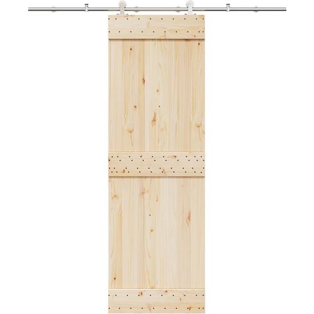 vidaXL Sliding Door Hardware Kit 200 cm Stainless Steel Silver