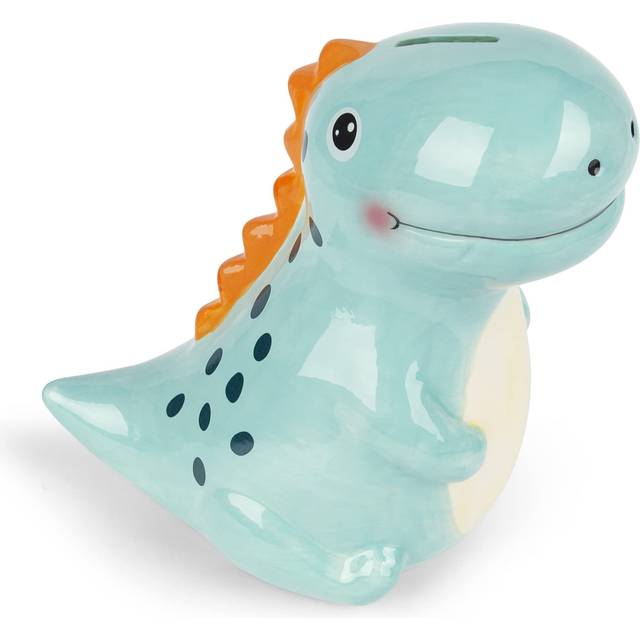 YJNSFT Ceramic Dinosaur Piggy Bank for Boys  Large Porcelain Coin Bank for Child  T-Rex Money Bank for Baby  Nursery Room Decor  Birthday Ch