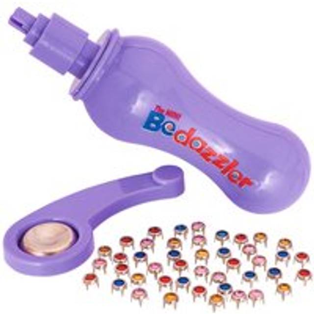 Bedazzle Kit with Stud Setting Tool & 70 Rhinestone Studs - Gemstone Applicator for Clothing & Bags - Kids Arts & Crafts Toy Set - Purple - One Size