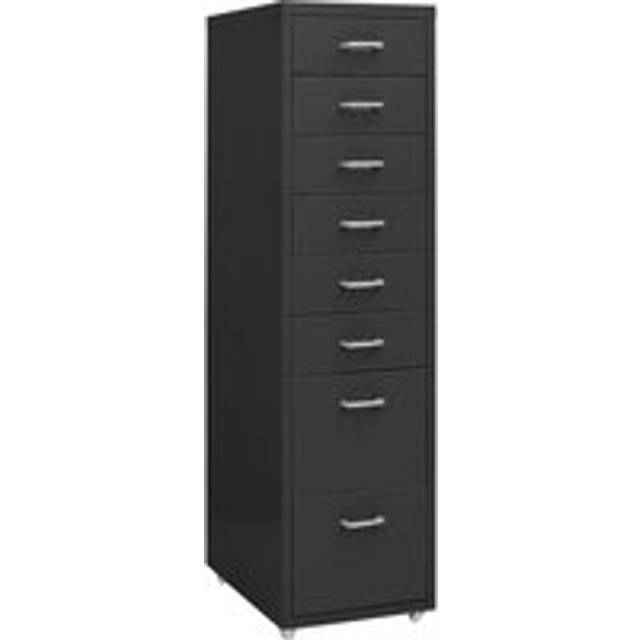 Mobile File Cabinet Anthracite 28x41x109 cm Metal - Black - One Size