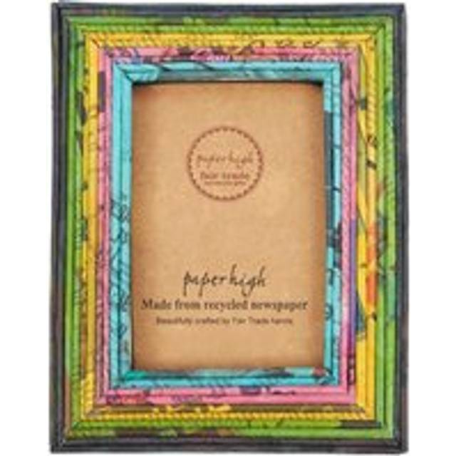 Recycled Newspaper Photo Frame - Navy - Large
