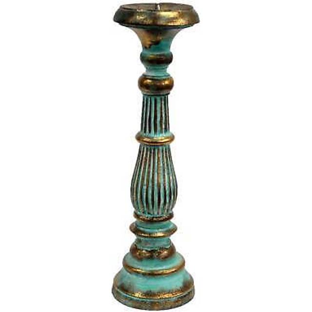 Large Candle Stand - Turquois Gold