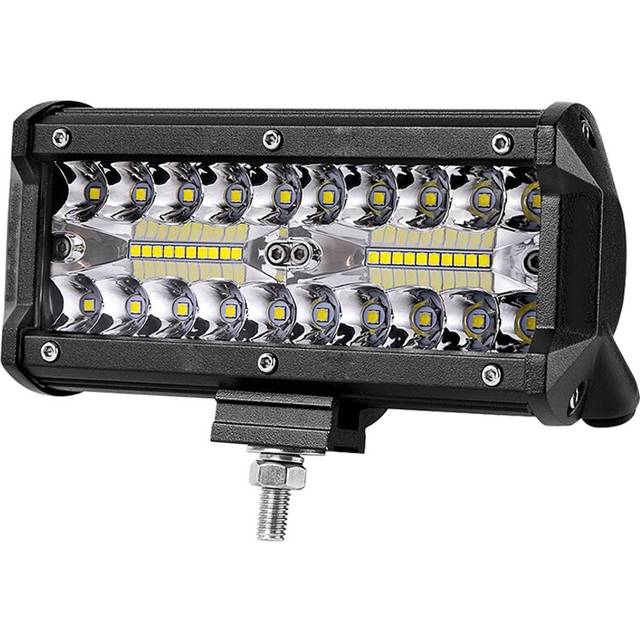 7 Inch Led Light Bars Flood Beam for Offroad Boat Car Tractor Truck