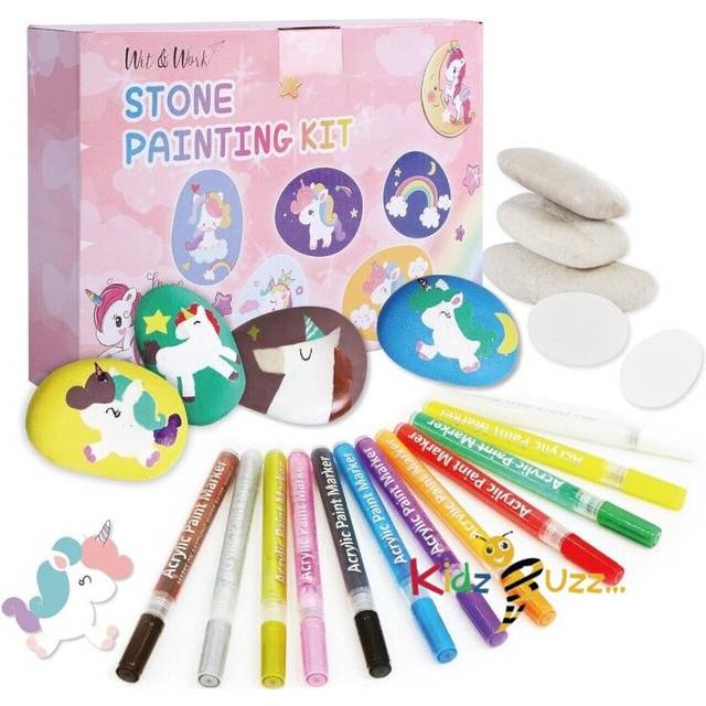 Unicorn Rock Painting  Kit For Kids- Stone Painting