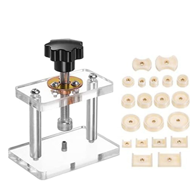 LLhappy-Watch Press Set, Back Case Screw Type Closer with 20 Dies Acrylic Watchmaker Tool Set for Repairing