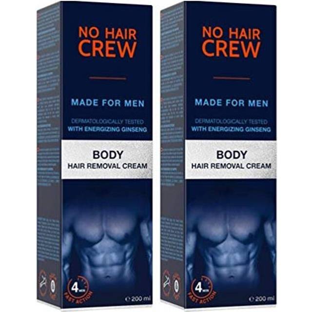 2 X NO HAIR CREW Body Hair Removal Cream Depilatory Cream Made for Men 200 ml Set 2 x 200ml