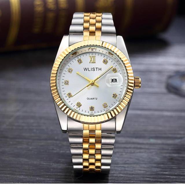 (gold,white) 2023 Men Watches Top Brand Luxury Famous Quartz Watch For Male Clock Date Classic Man Hour With Box
