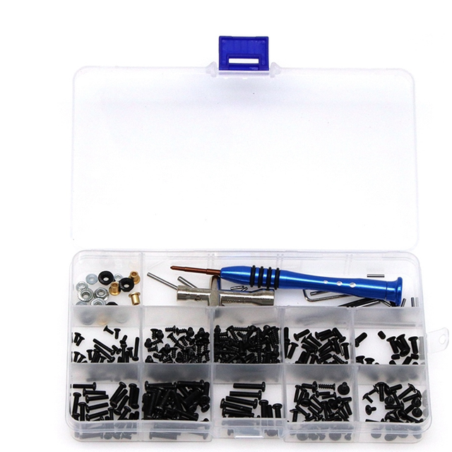 M2 M2.5 M3 Screw Fastener Kit Tool Box for RC Car Spare Parts