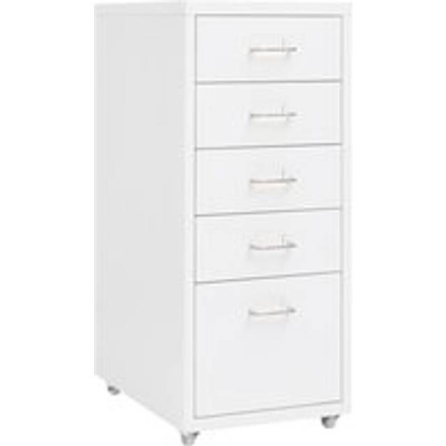 Mobile File Cabinet White 28x41x69 cm Metal - One Size