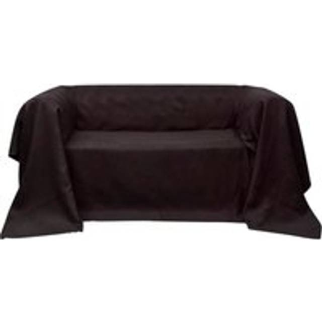 Micro-suede Couch Slipcover Brown 210 x 280 cm - One Size