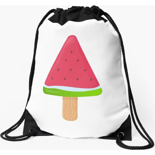 Drawstring Bag Watermelon Ice Cream Sport Gym Shoe Backpack