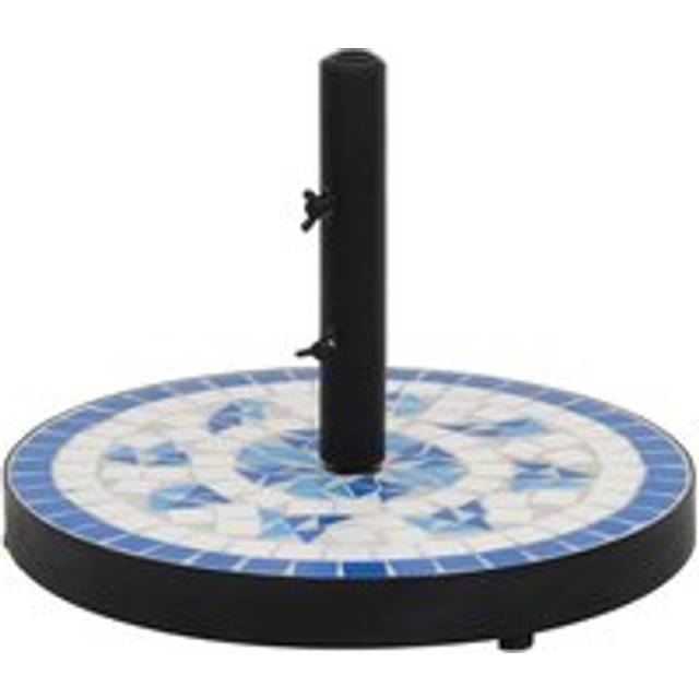Parasol Base Blue and White Round 12 kg - One Size