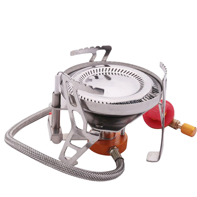 LLhappy-Outdoor Double-Ring Gas Stove Folding Electric Suitable for Hiking Portable Split