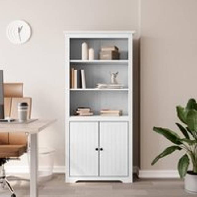 Bookcase BODO White 80x40x172 cm Solid Wood Pine - One Size