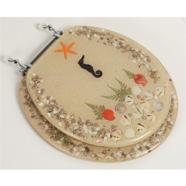 Acrylic Toilet Seat, Seahorse