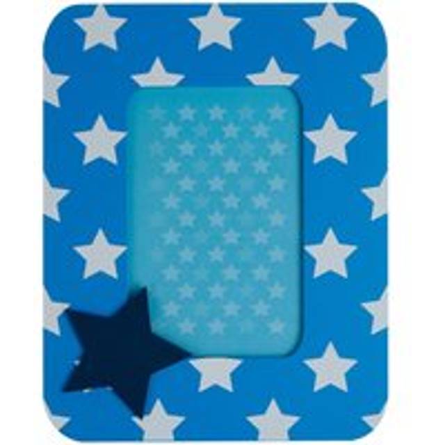 Interiors Premier Kids Star Design Photo Frame, Personalised Photo Frame, Living Room Photo Frame, Modern Single Photo Frame - Blue - One Size