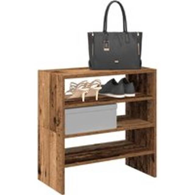Shoe Racks 2 pcs Stackable Old Wood 60x30x30.5 cm - Brown - One Size