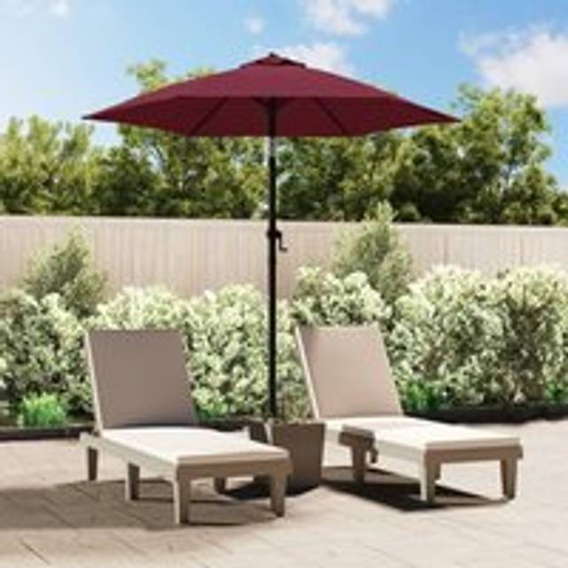 Parasol Burgundy 200x224 cm Aluminium - Red - One Size