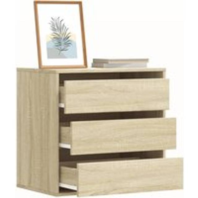 Corner Chest of Drawers Sonoma Oak 60x41x58 cm Engineered Wood - Brown - One Size