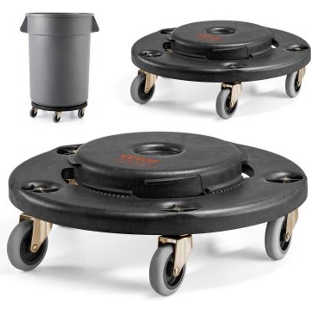 VEVOR 2-pack rund papperskorg Dolly Passar 20, 32, 44, 55 gal sopbehållare